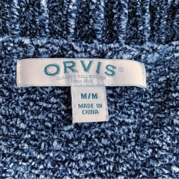 Orvis Navy Chenille Tunic Sweater Size Medium - Picture 10 of 11